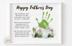 Walk Alongside Me Daddy Fathers Day Handprint Poem