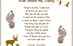 Walk Beside Me Daddy Poem 8x10 Print O