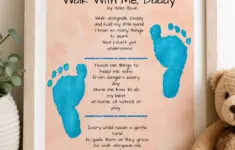 Walk With Me Daddy Printable Footprint Craft
