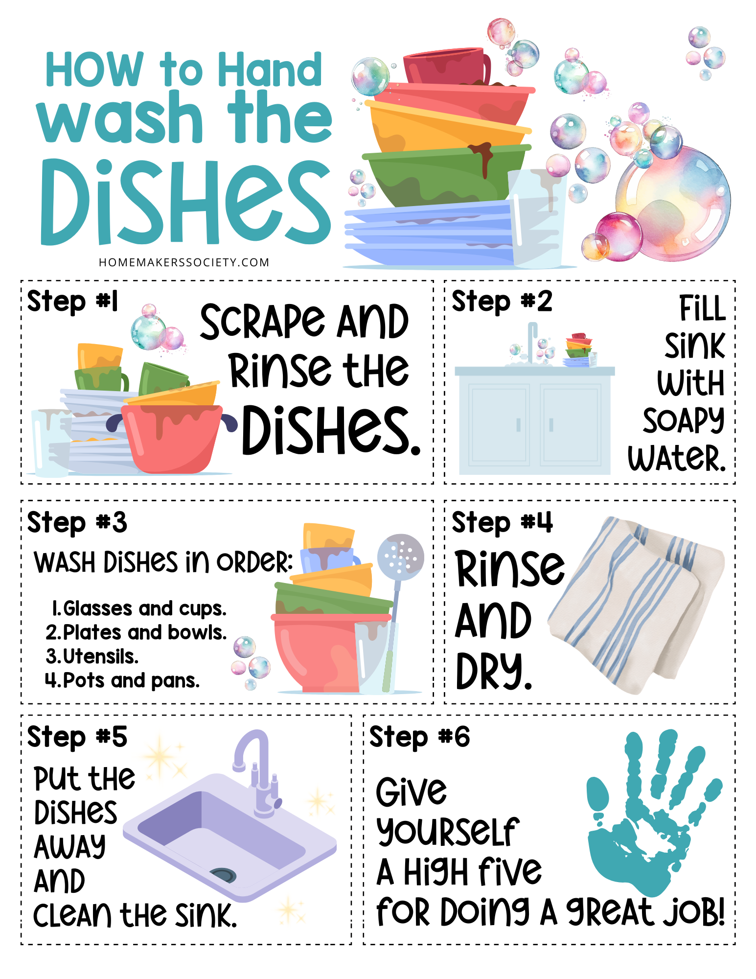 Wash Your Dishes Sign Printable Wash Your Dishes Sign Printable
