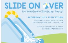 Water Slide Fun Childrens Birthday Invitations