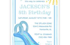 Watercolor Water Slide Age Kids Birthday Party 70