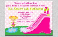 Waterslide Birthday Party Invitation
