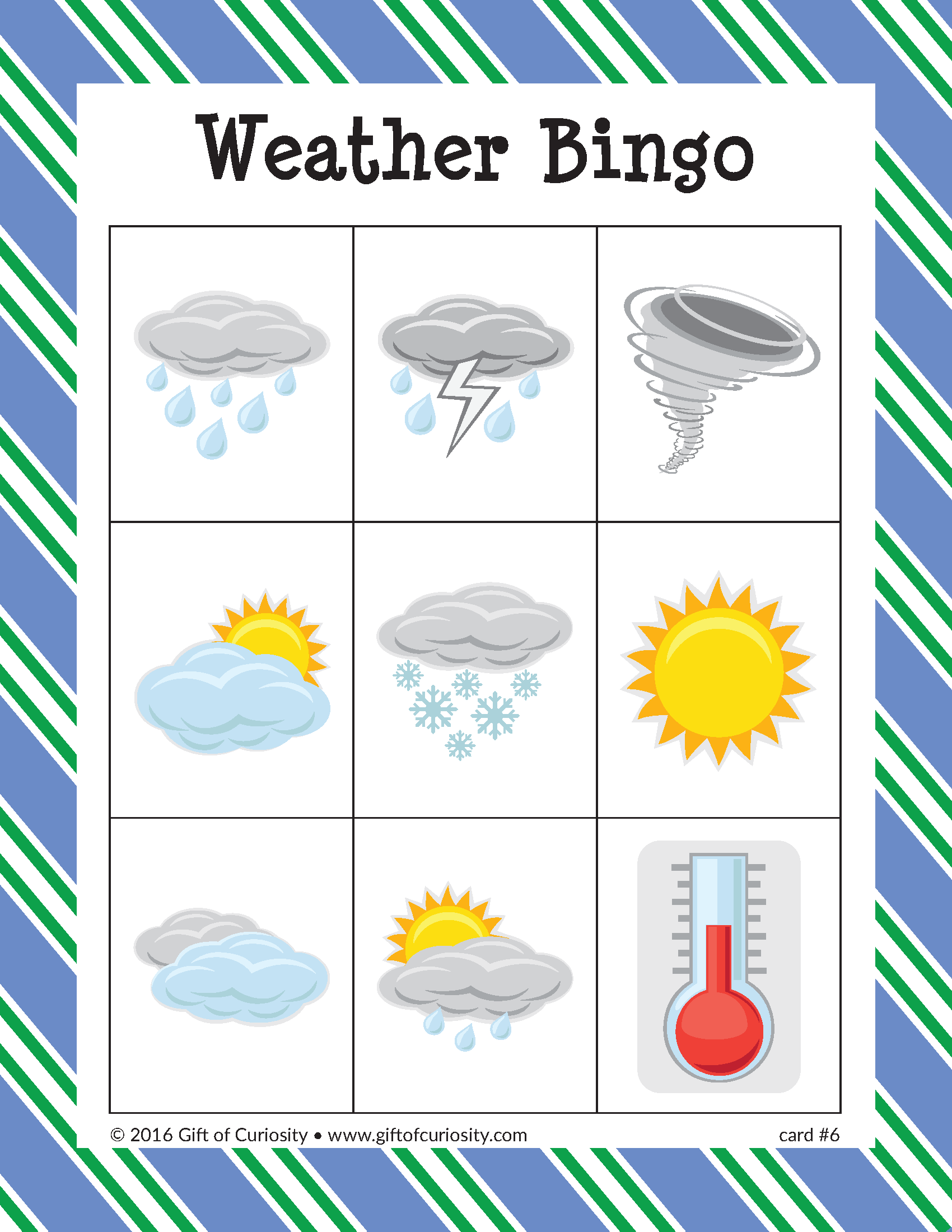 Weather Bingo Weather Bingo