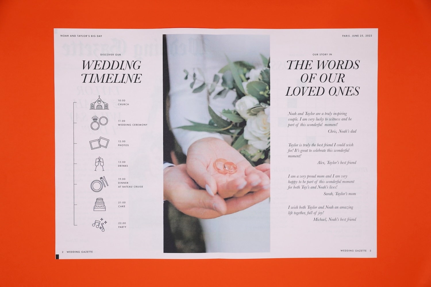 wedding newspaper template free