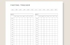 Weekly Fasting Tracker Minimalist