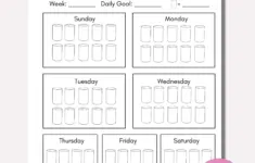 Weekly Water Intake Tracker Water Log