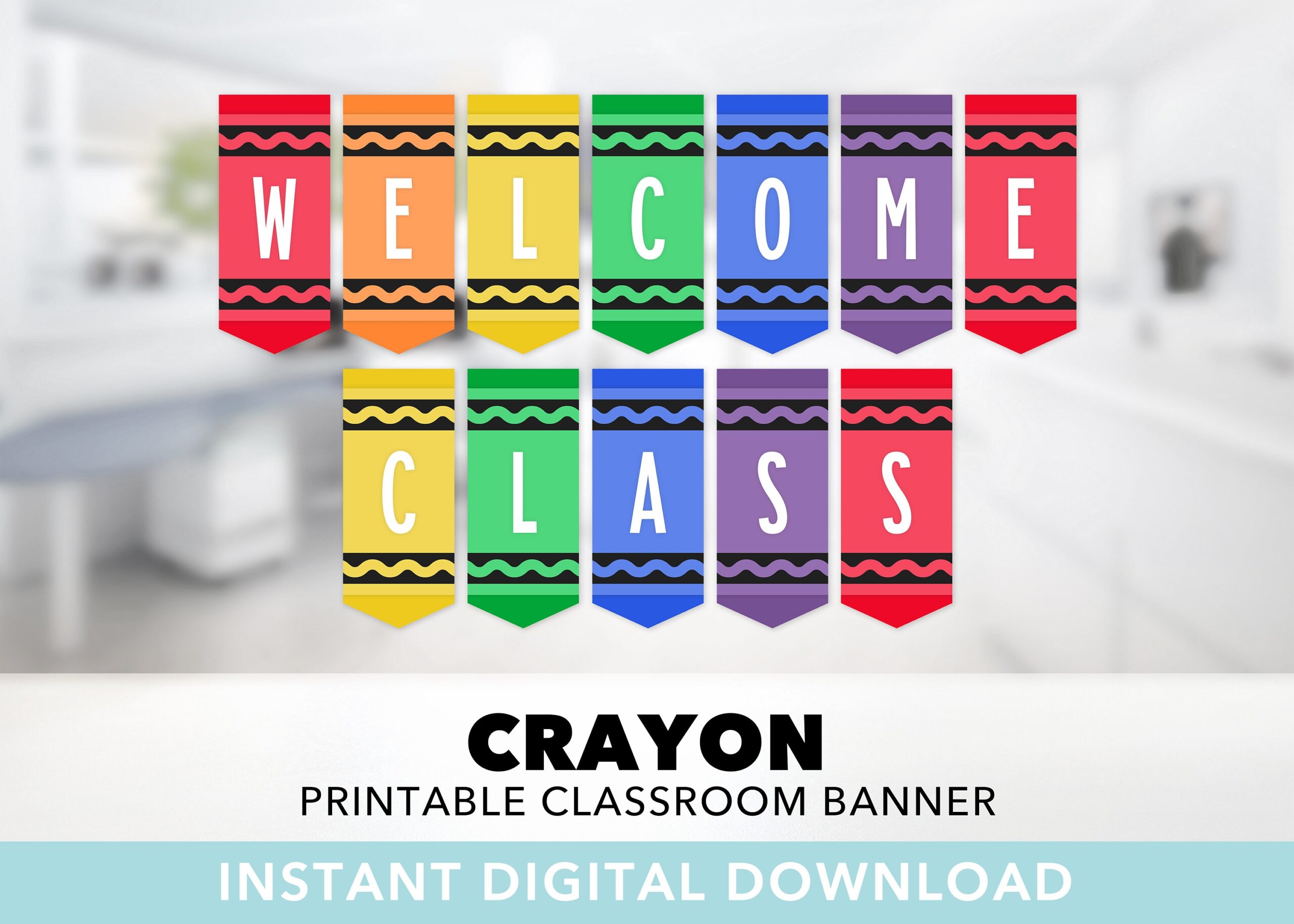 Welcome Class Banner Crayon Banner Welcome Class Banner Crayon Banner