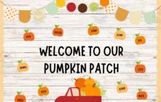 Welcome To Our Pumpkin Patch Fall Bulletin Board Door Decor