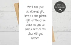 Well Miss You Funny Printable Card For