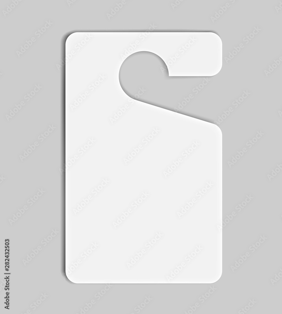 White Blank Parking Permit Hang Tag Mockup Empty Hanger Pass Sign Vector Template White Blank Parking Permit Hang Tag Mockup Empty Hanger Pass Sign Vector Template
