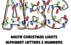 White Christmas Lights Clipart Letters