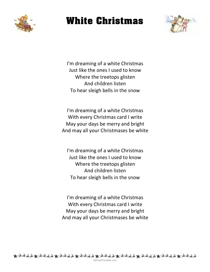 White Christmas Lyrics