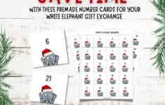 White Elephant Gift Exchange Printable