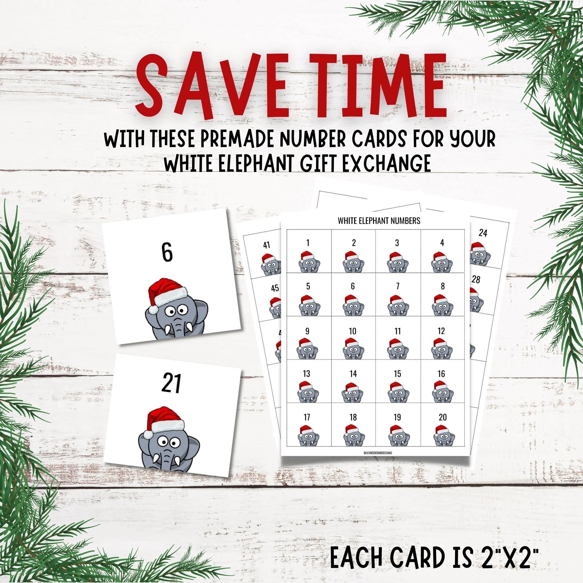 White Elephant Gift Exchange Printable