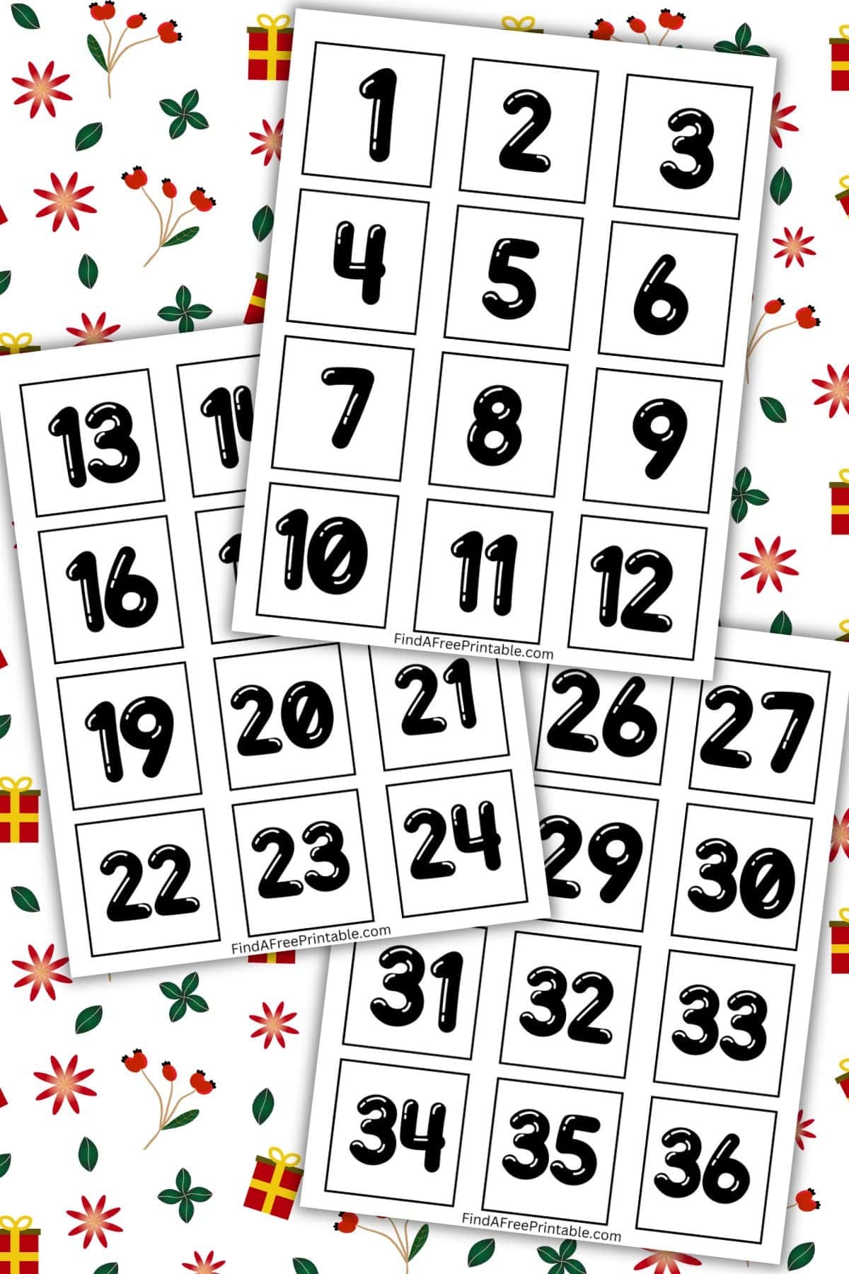 White Elephant Numbers Printable White Elephant Numbers Printable
