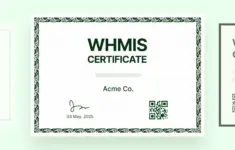 Whmis Certificate Templates