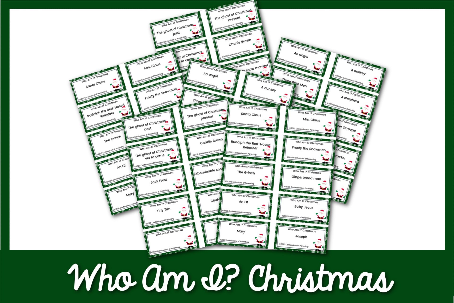 Who Am I Christmas Game Who Am I Christmas Game