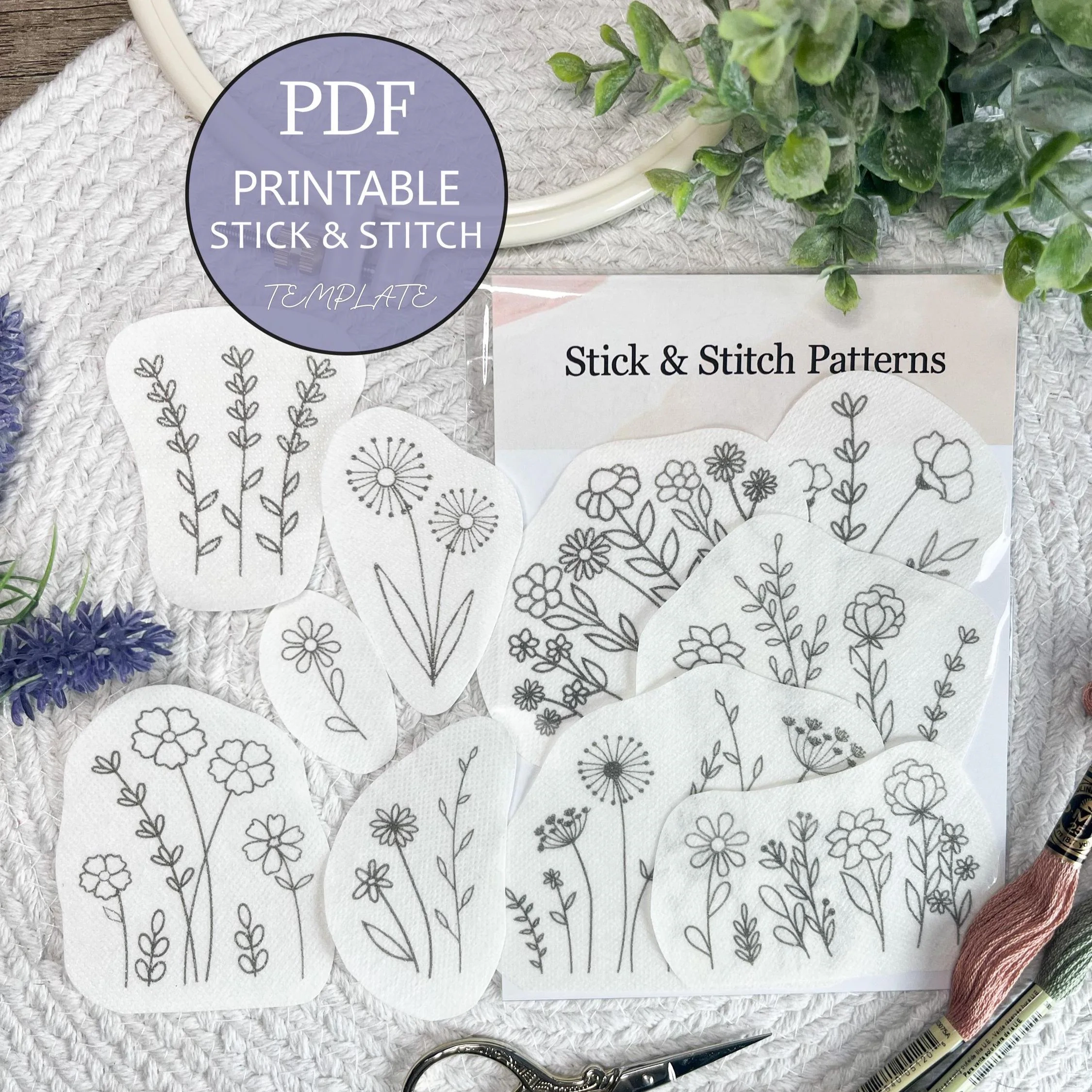 Wild Flowers Embroidery Pdf Printable Wild Flowers Embroidery Pdf Printable