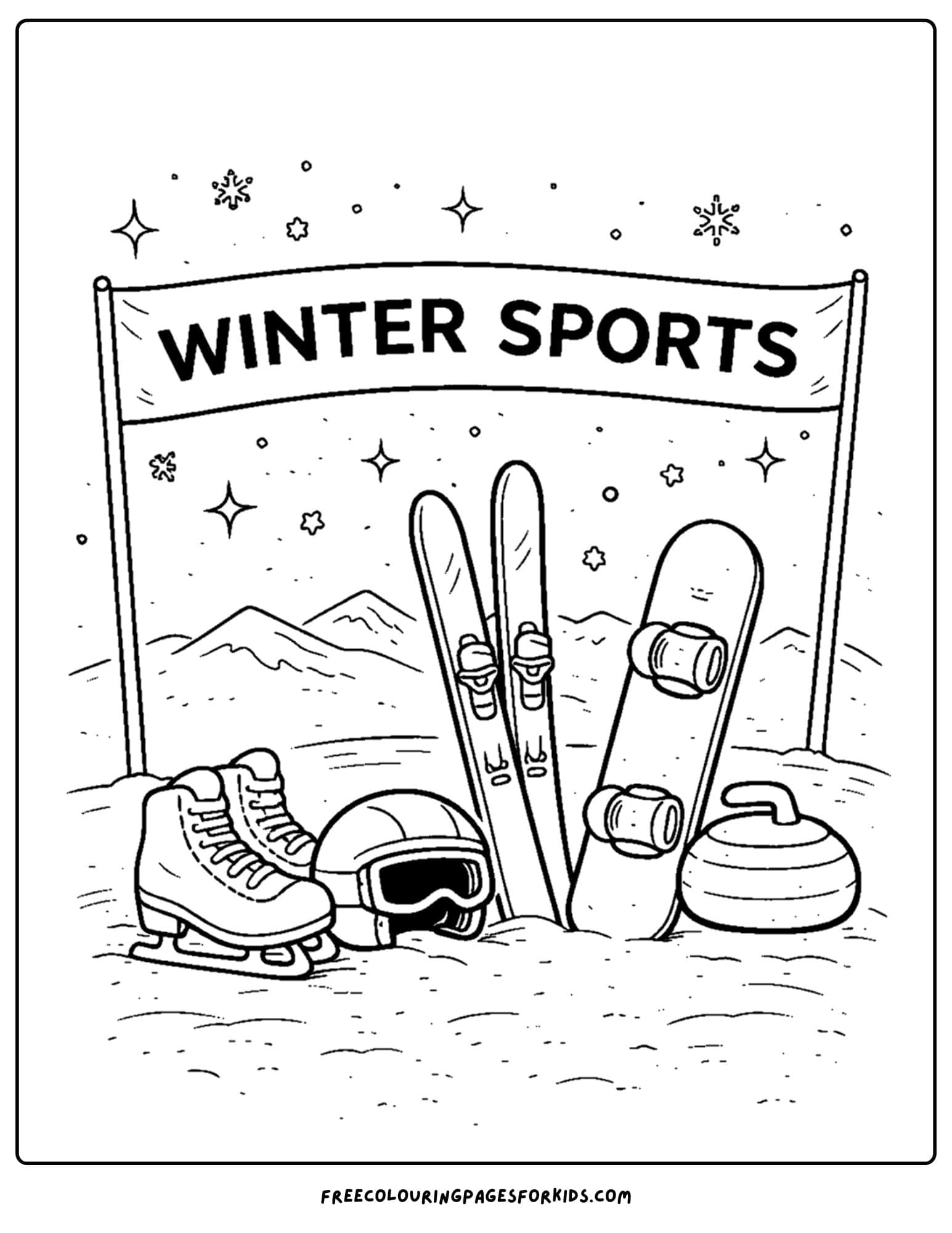 Winter Olympics Coloring Pages Winter Olympics Coloring Pages
