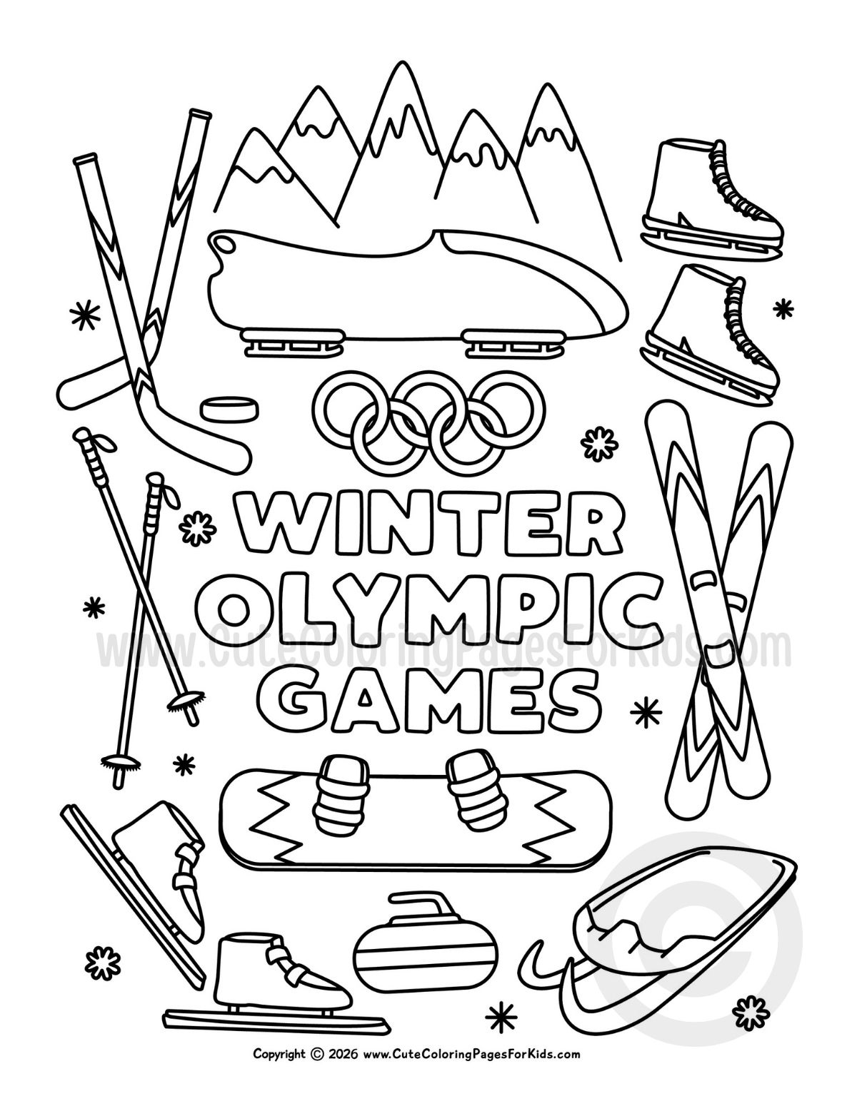 Winter Olympics Coloring Pages