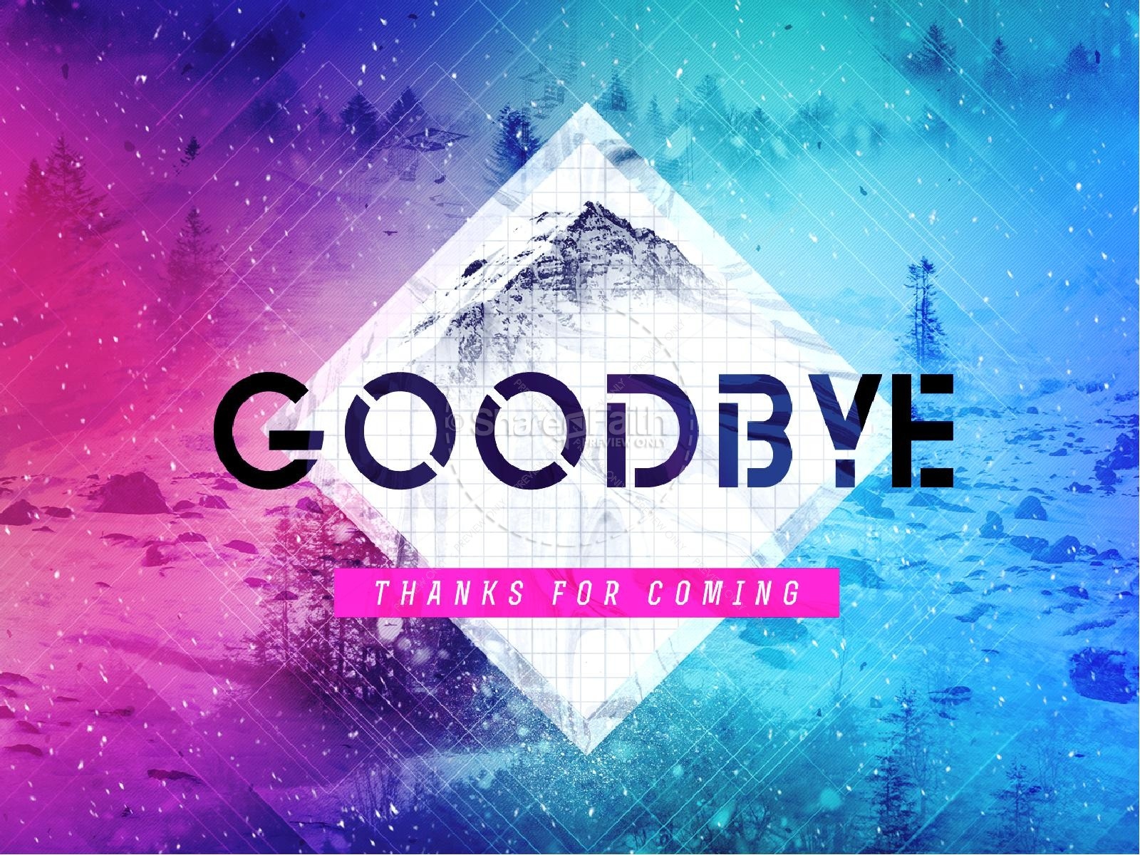 Winter Retreat Church Powerpoint Template 243012