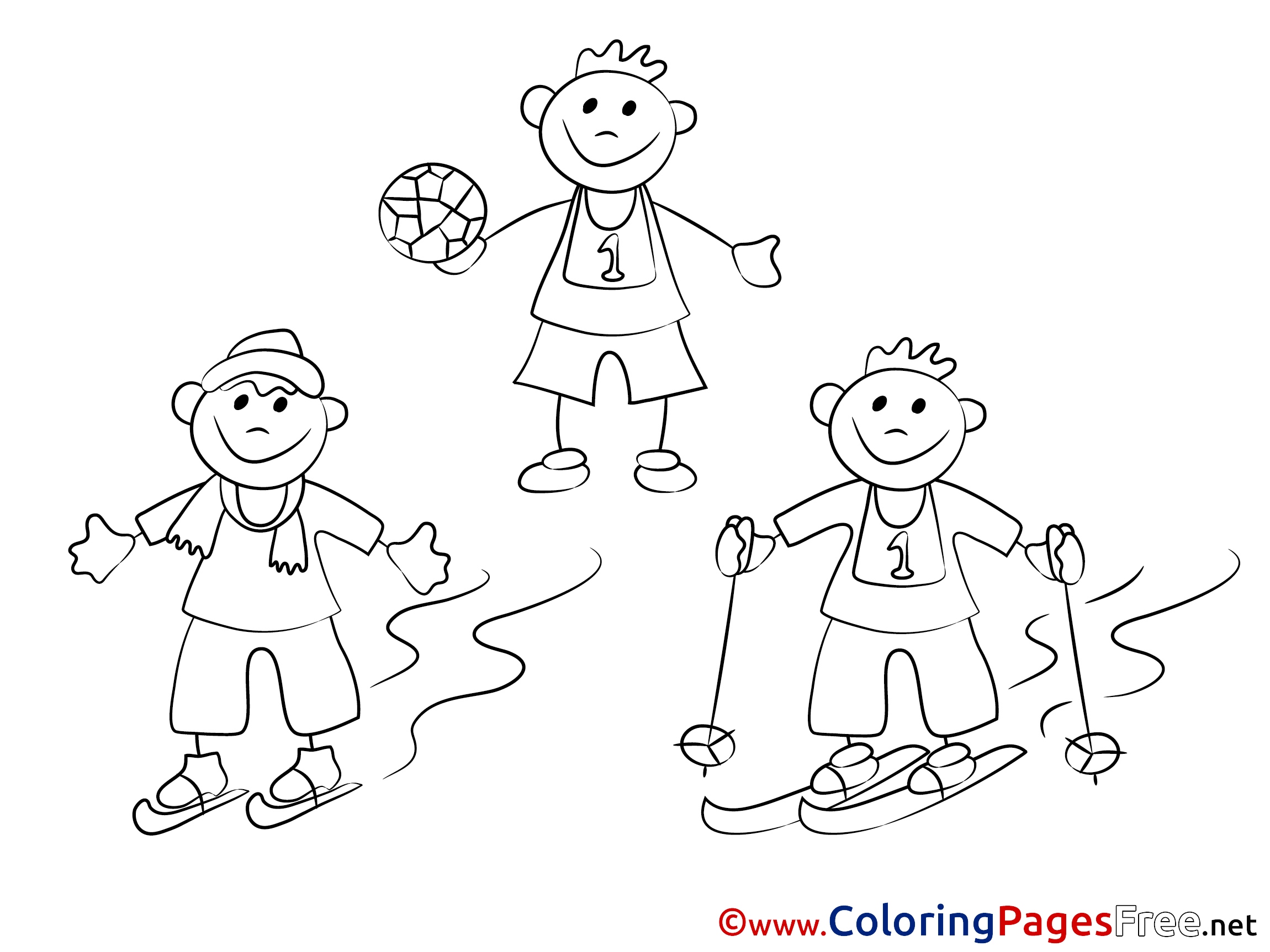 winter sports coloring pages free printable winter sports coloring pages free printable