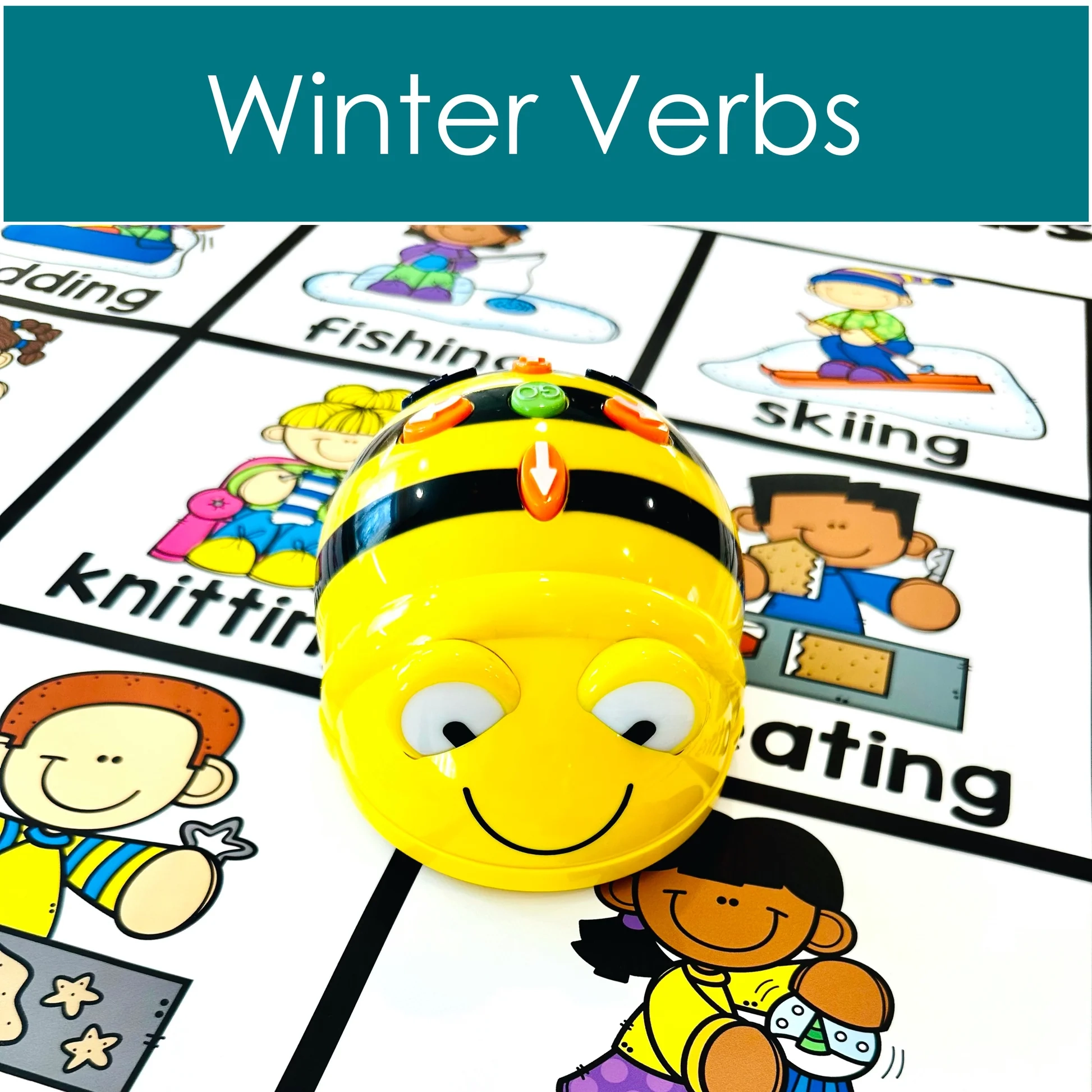 Winter Verbs Beebot Mat Winter Verbs Beebot Mat