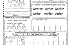 Winter Vocabulary Worksheet Printable