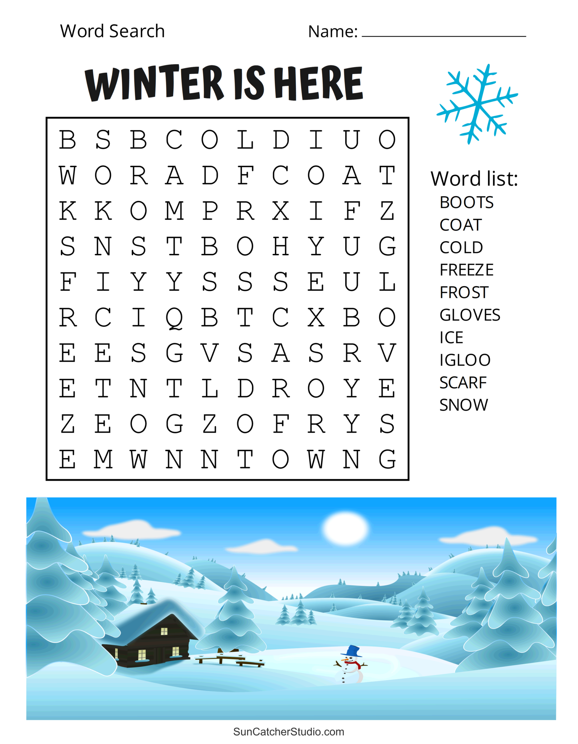 Winter Word Search