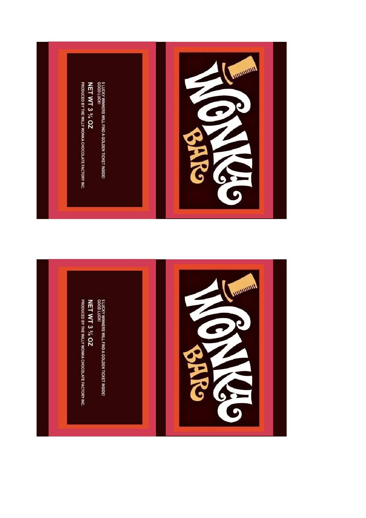 Wonka Bar Wrapper Printable Charlie And The Chocolate Factory 6734544 Wonka Bar Wrapper Printable Charlie And The Chocolate Factory 6734544