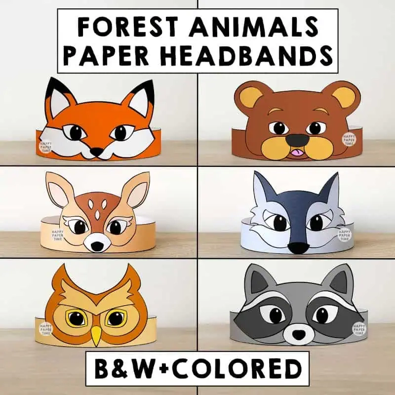 free printable animal crown template