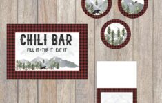 Woodland Chili Bar Printable Party Package