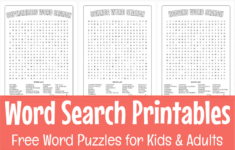 Word Search Printable