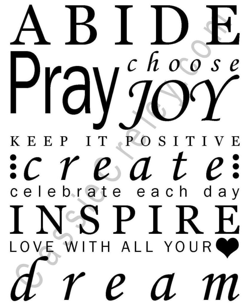 Words Of Encouragement For Each Day And Free Printables
