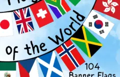 World Flags Banner Printable Garland