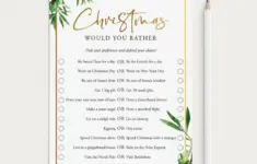 Would You Rather Christmas Questions For Adults Printable