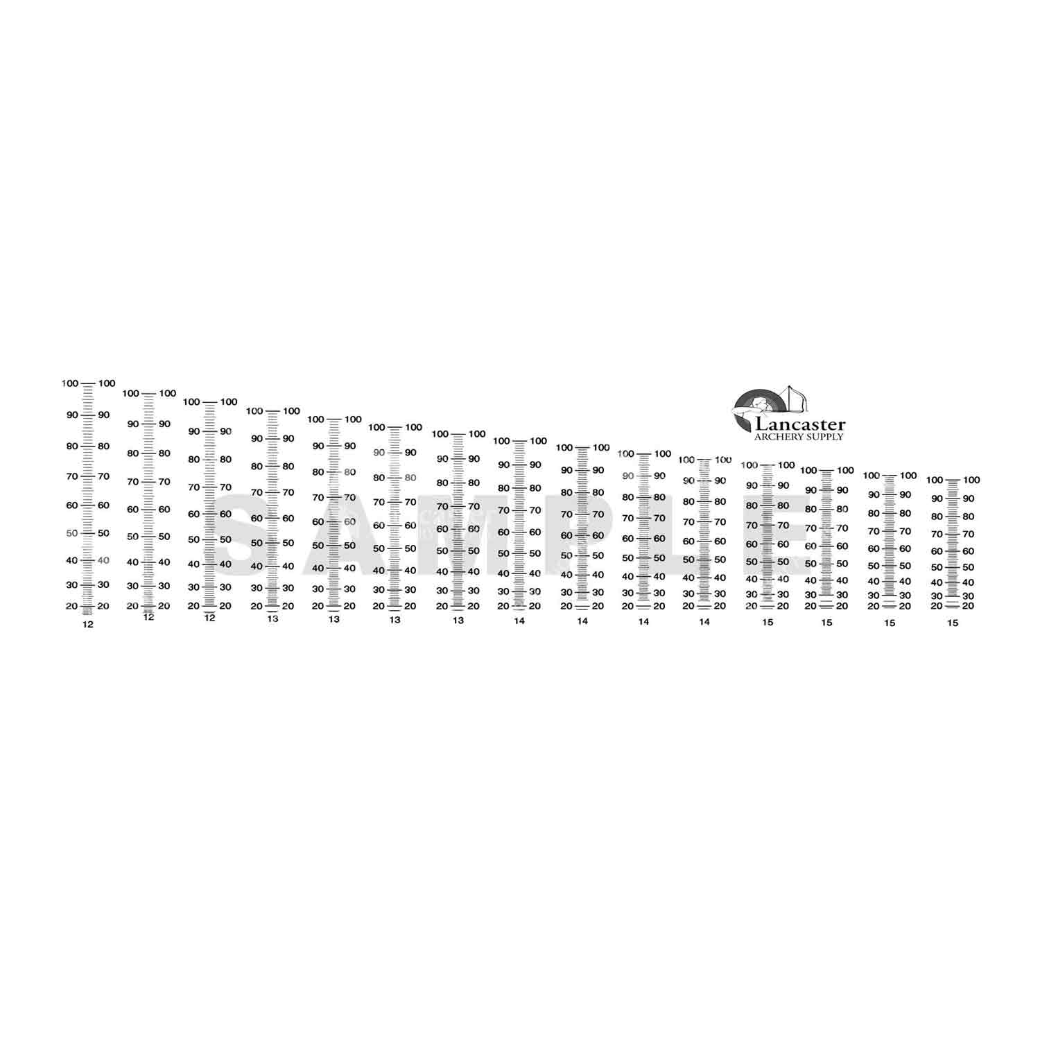 X Spot Calibrated Sight Scale Reversed X Spot Calibrated Sight Scale Reversed